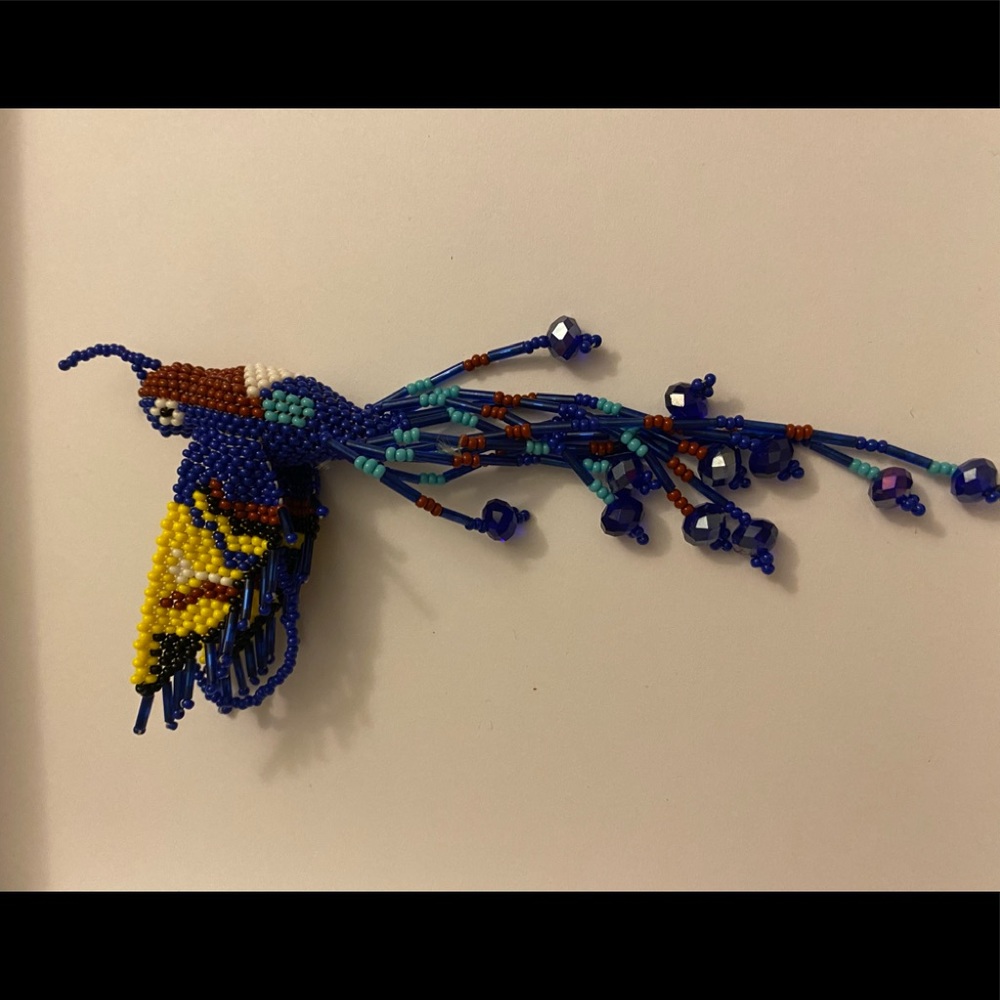 Mayan arts hummingbird keychain
